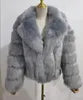 8 Colors S-6XL Plus Size Women's Winter Warm Artificial Fur Top Cropped Bubble Women Coat Jacket Cool Street Outerwear Luxury Female Mink Hair Warm Fur Coats Women Winter Apparel Supplies