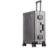 100% All Aluminum Magnesium Alloy 20' 24' 29' Inch Premium Unisex Spinner Wheels Carry on Trolley Luggage Suitcases Sets Travel Business Trips Professional Top Quality Luxury Suitcases