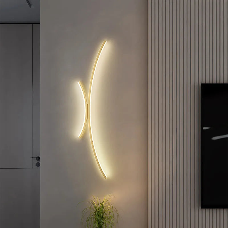 Modern Minimalist Linear Wall Sconce Luxury Long LED Wall Lamp Bedroom Bedside TV Background Wall Corridor Decor Wall Light