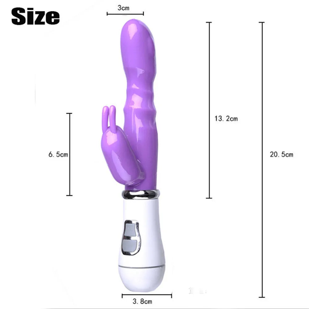 Strong G Spot Dildo Rabbit Vibrator for Women Dual Vibration Waterproof Masturbator Female Vagina Clitoris Massager Sex Toys