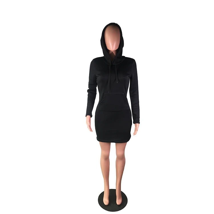 8 Colors S-2XL European and American Autumn Winter Warm Women Fleece Suit Hoodie Jogger Casual Hooded Dress Women Winter Warm Outerwear Casual Streetwear Clothing Supplies