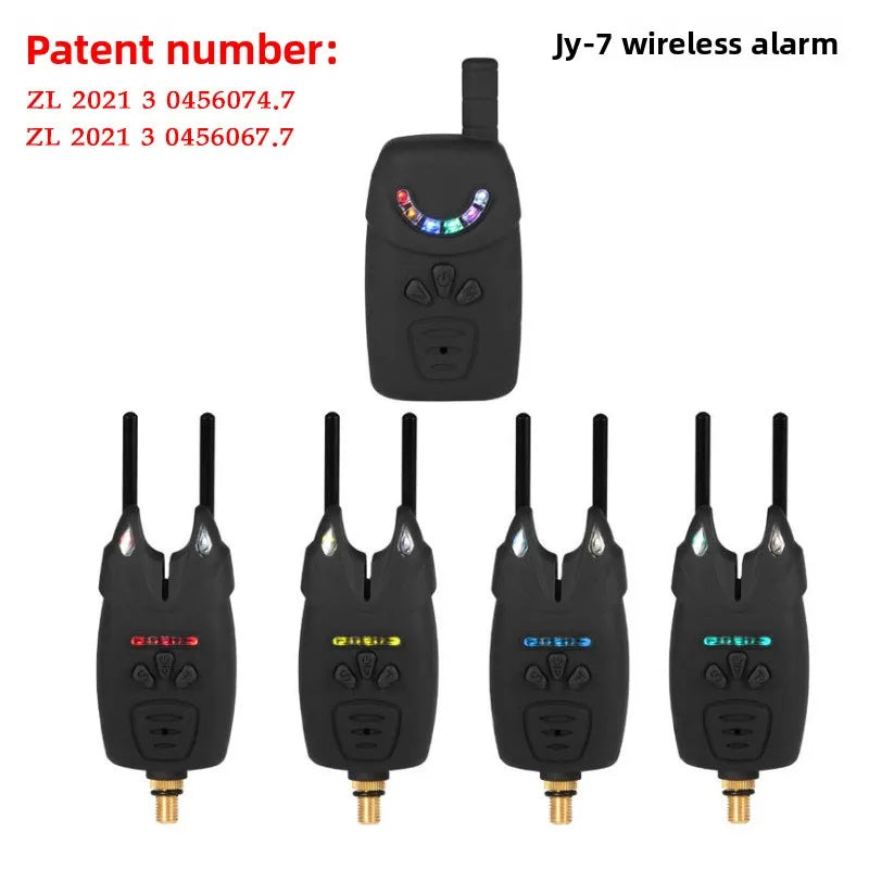 One to Six Set Wireless Fishing Electronic Alarm JY-7 European Carp Fishing Gear ABS Material  Fishing Accessories