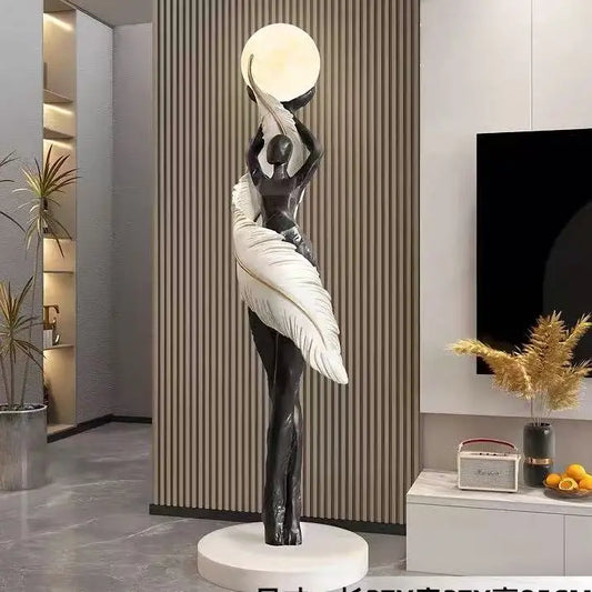 Villa Home Living Room 3 Colors 85X27X27CM Art Creative Decoration Simple Large-Scale Artistic Figure Bedroom and Living Room Decorative Items Ambient Light Ornaments