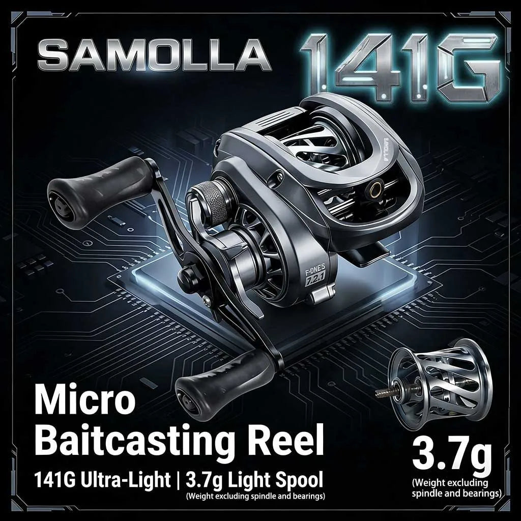 NEW Model Micro Lure Baitcasting High Speed Reel Ultra-Lightweight Long-Throw Anti-Overload 7.2:1 Gear Ratio Left Right Hand Carbon Fiber Professional Fishing Supplies