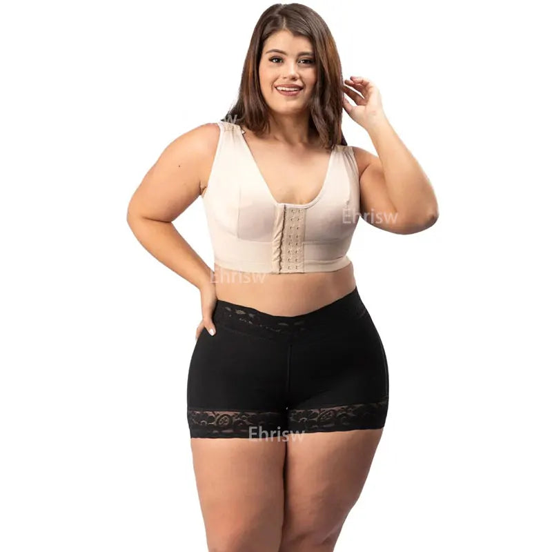 S-3XL Black/Beige Color Women's Short High Waist Butt Lifter Post Surgery Columbian Fajas Shapewear Women Body Shaper Fajas Shorts With Zipper Women Underwear Apparel Accessories