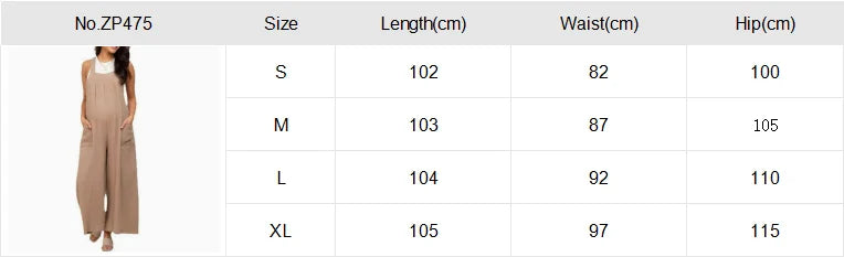 Blue/Black/Khaki Color Women's Casual Maternity Clothing Loose Sleeveless Straps Wide Leg Jumpsuits Pockets for Pregnant Women Overalls for Comfortable Outfits Female Pregnancy Clothing Supplies