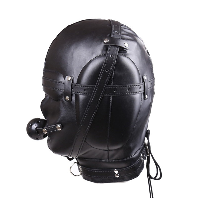 2020 New BDSM Bondage Mask With hollow Mouth Gag SM Totally Enclosed Hood Sex Slave Head Hood Sex Toys For Couples Sex product