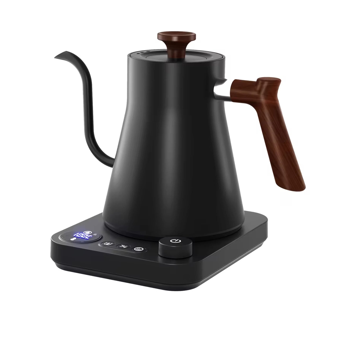 White/Black Color UK/AU/EU/US Plug Cross-Border Gooseneck Electric Kettle Intelligent Constant Temperature Electronic Digital Screen Display Hand Pot New Coffee Tea Brewer Temperature Control Household Drinkware Appliances