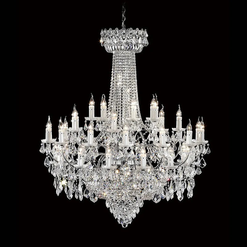HOT SALE Maria Theresa Art Decor Villa Home Custom K9 Crystal Murano Glass Villa Large Ceiling Light Hanging Pendant Lights Maria Theresa High Crystal Luxury Led Modern Luxury Chandeliers 3 Years Warranty