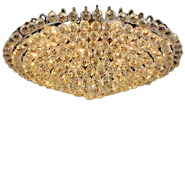 HOT SALE (Few Units Left) Villa Home Hotel Bar Lobby Italian Art Decoration European Style Circular Living Room Ceiling Light Luxurious Modern K9  Crystal Ceiling Lamp Bedroom Led Ceiling Lighting Supplies