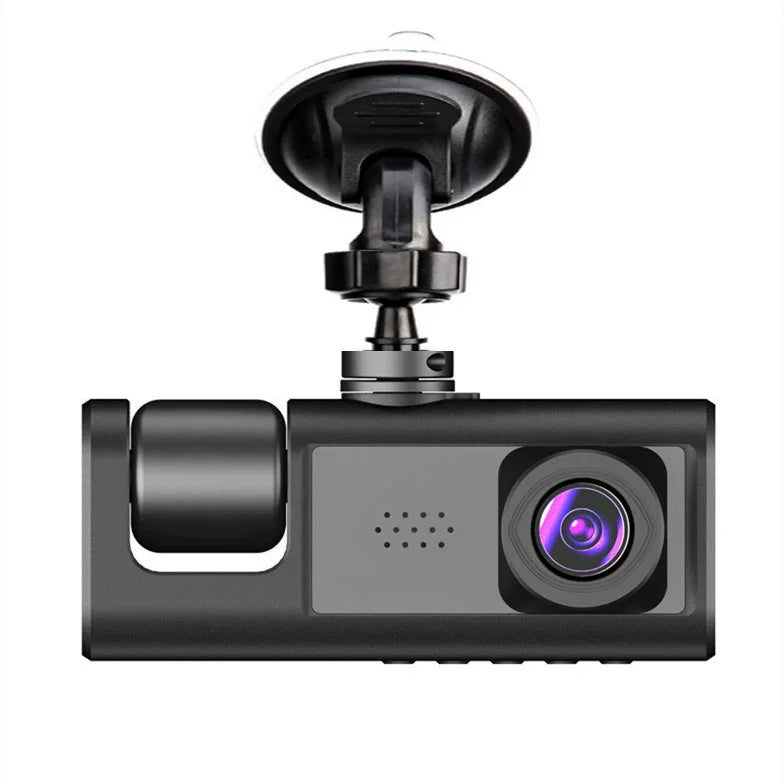 Wi-Fi Three Lens Car Dash Cam Full HD 1080P Night Vision Pedestrian Detector Video Recorder with Rear Camera Compatible DVR Car Camera Built Car Security Supplies
