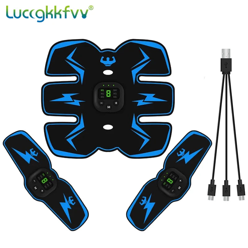 Smart EMS Wireless Muscle Stimulator Full Set Fitness Trainer Abdominal Training Electric Weight Loss Stickers Body Slimming Massager Sports Accessories Women Men Health Care Supplies