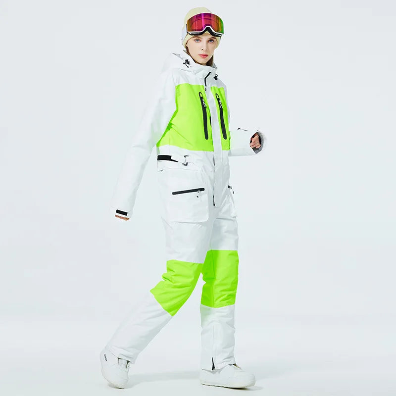 NEW Arrivals 8 Colors  Winter Outdoor Windproof Waterproof Warm Snowboard Double-Board Women Men's One-piece Ski Suit Ski Jacket Ski Pants Jumpsuit Snowmobile Ski Center Suit Winter Sports Apparel Clothing Supplies