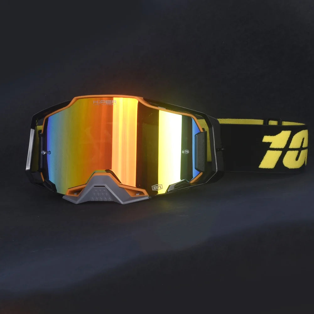 28 Colors New Upgrade Version Motocross Motorcycle Goggles Off-Road Quick Release Helmet Eyewear Can be Equipped with Myopia Glasses  Riding Skiing Glasses