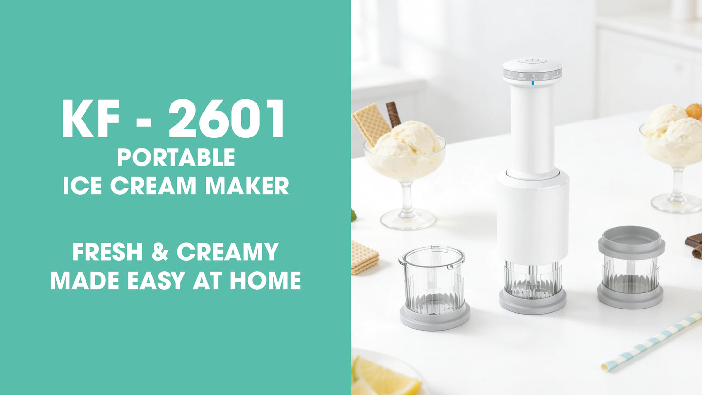 Cuisinart Fast Freeze 5-in-1 Ice Cream/Sorbet/Gelato/Shaved Ice/Mixed Frozen Desserts Professional Maker 1L Capacity 1-Year Warranty Compact Home Appliances Supplies