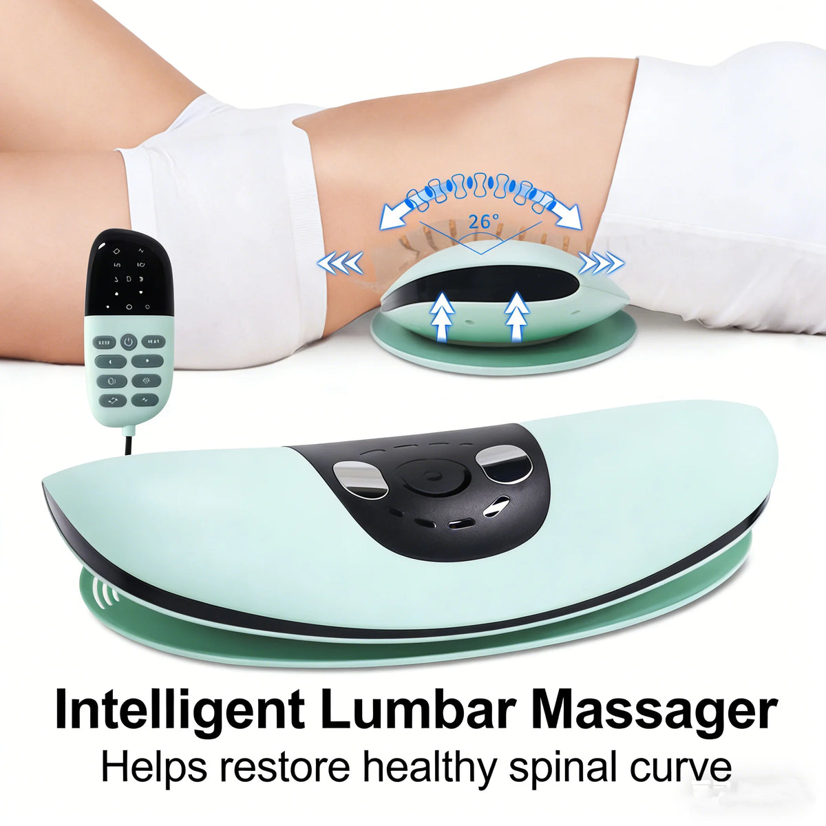 ABS Electric Lumbar Traction Device Back Stretcher for Pain Relief Relaxation Sports Entertainment Body Gift