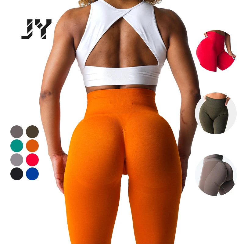 8 Colors Women's Sexy  Gym Compression Leggings Breathable High Waist Yoga Pants Customizable Women's Yoga Tight Leggings Sports Apparel Clothing Accessories