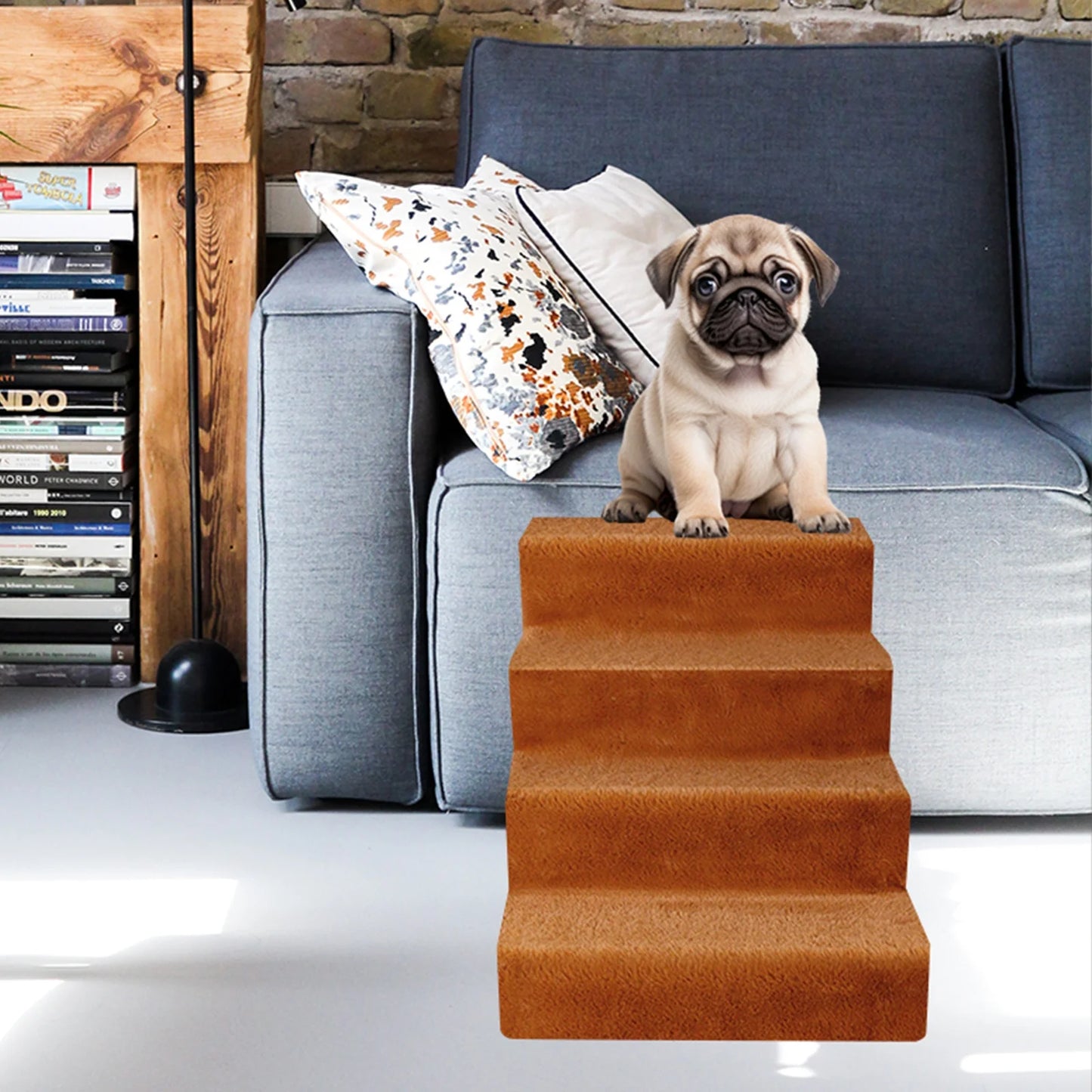 New Design 4 Floors Pet Ladder Assembled Disassembled Dog Stair with Four Layers Anti-Slip Cat Dog Ladders