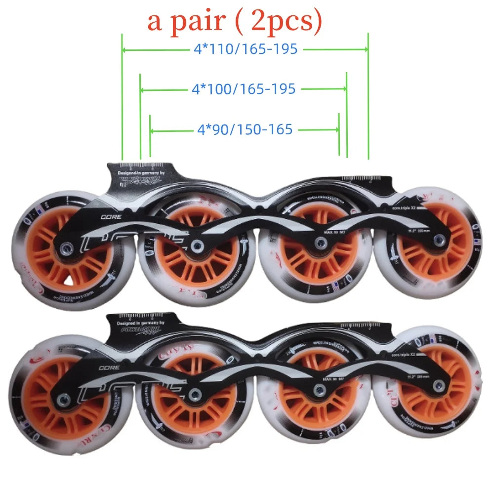 VIR Professional Speed Frame Light CNC Aluminum Alloy Inline Skates with PU Wheel Roller Shoes for Slalom Speed Riding Skateboard Parts Accessories