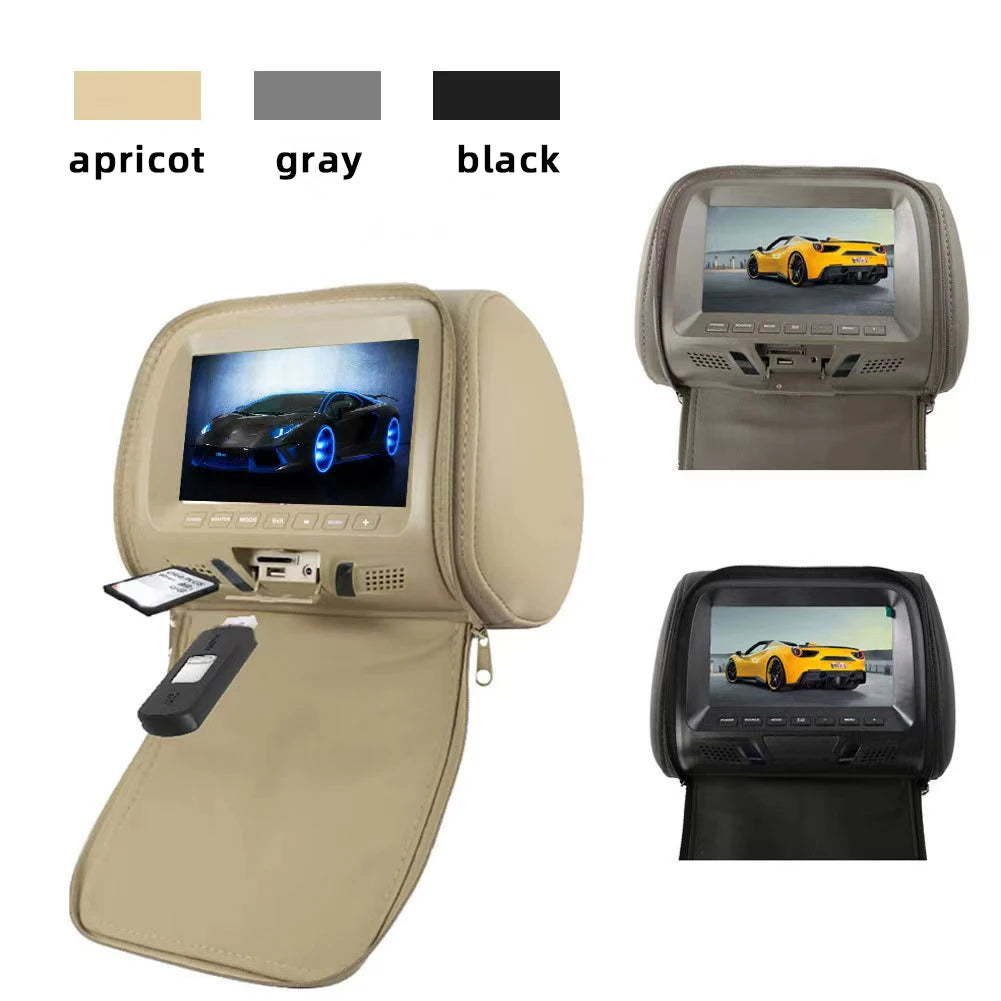 7inc Car Back Seat Headrest Android Player Monitor DVD Player MP5/AV Car Headrest With USB SD TF Card  Monitor Car Auto Parts