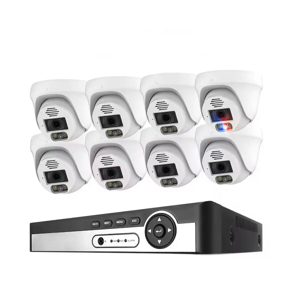BEST PRICE Home Villa Business Store Professional 8CH 8MP POE NVR CCTV Video System AI Security Camera Set Network Video Recorder Kit H.265 IR Distance Vehicle License Plate Recognition Human Face Detection Security Systems