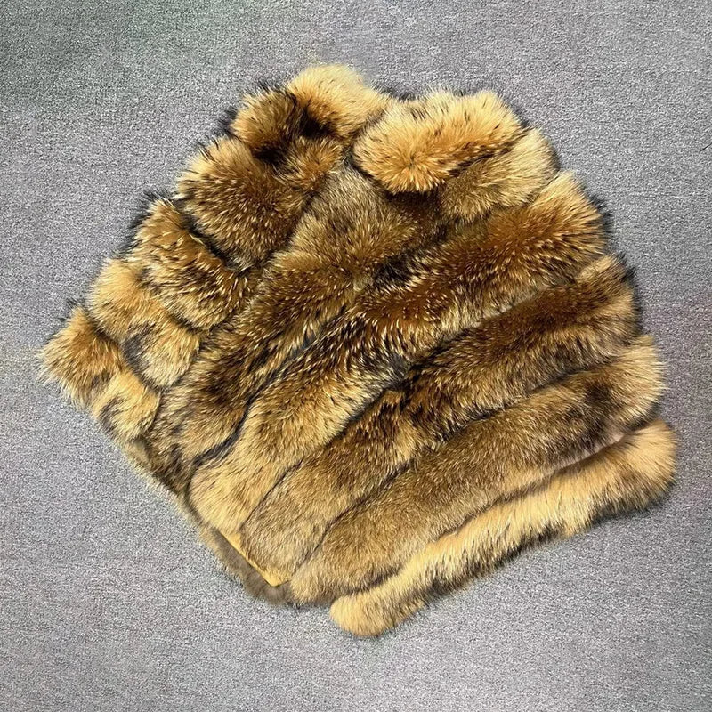 NEW Arrivals 12 Colors Women Real Natural Blue Red Fox & Raccoon Fluffy Fur Poncho Real Fur Luxury Winter Poncho Formal Clothes Wedding Guest Celebrity Evening Business Party Prom Ladies Luxury Apparel Supplies