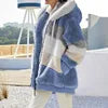 10 Colors S-5XL Plus Size Winter Warm Ladies Jacket Autumn Winter Long Sleeve Women  Block Zipper Fluff Hooded Outerwear Coats Women Winter Clothing Supplies