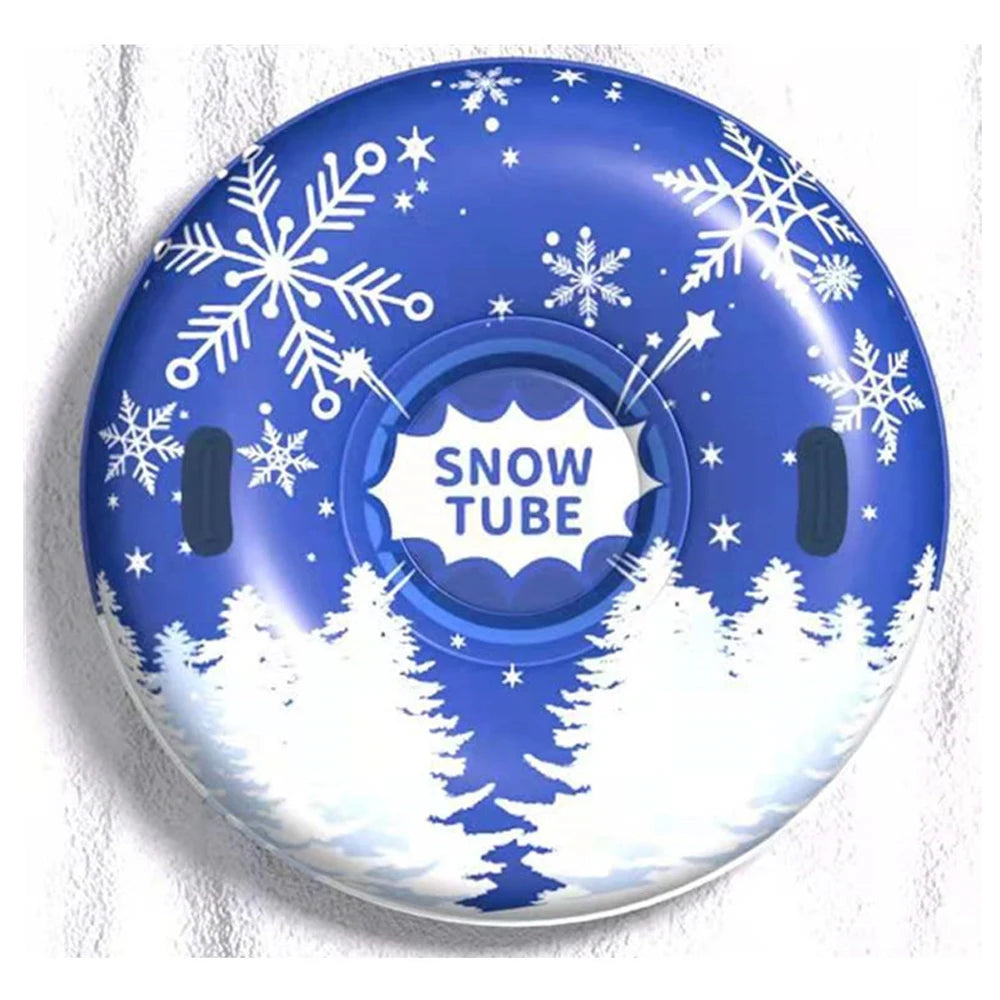 4 Colors Adults Children Strong Inflatable Snow Sled with Reinforced Cover Thickened PVC Tube Cold Resistant Fun Gear Winter Sports Accessories