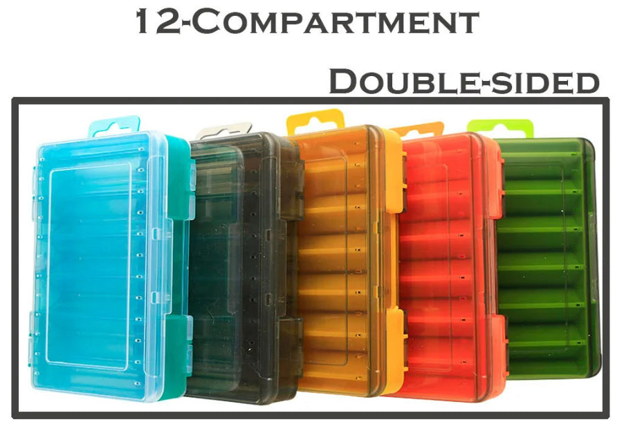 Double-Sided Clear Plastic Boxes Double-Layered Hard Bait Box Fishing Lure Boxes