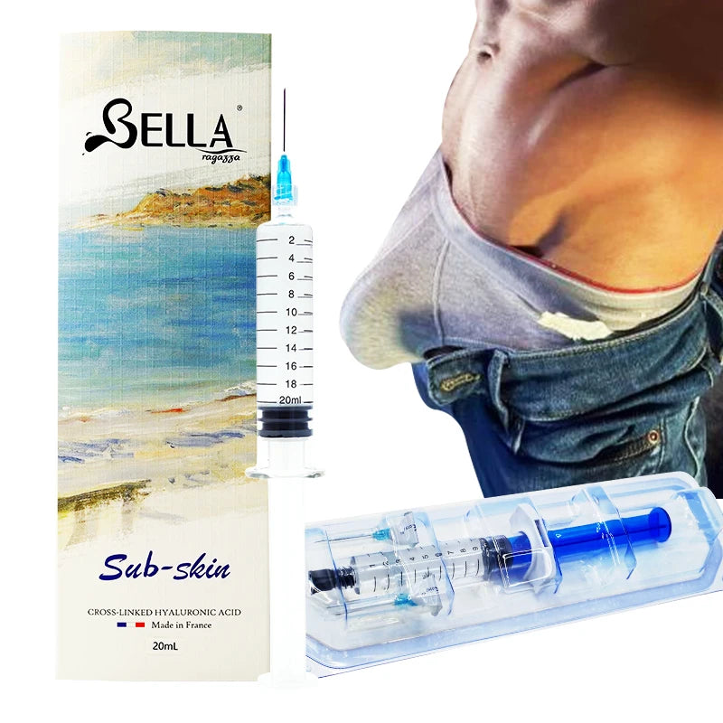 20ml (8-18 Months Duration) Sub-Skin Buttocks/Penis/Breast/Lips 24mg Injectable Dermal Filler - High Elasticity HA for Buttock Augmentation Body Volume Gel Serum Pure Hyaluronic Acid Dermal Filler Injection Women Men Body Car