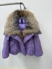 TikTok Most Popular 15 Colors Top Quality Unique Winter Luxurious Cashmere Loose Puffer Bomber Jacket Goose Down Jacket with Natural Red Silver Fox Fur Coat Girls Outerwear Jackets Women Winter Apparel Supplies