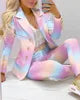 Boutique Gala HOT SALE 2 PCS Set 12 Colors S-2XL Autumn Spring Office Lady Long Sleeve Luxury Women Suits Formal Blazer Business Dinner Evening Party Prom Pants + Jackets Set Ladies Luxury Clothing Supplies