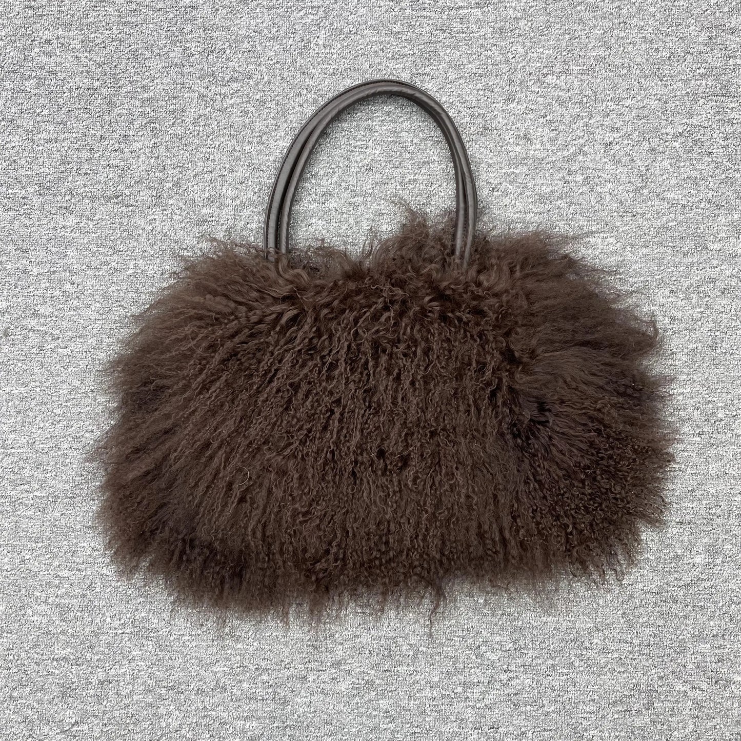 10 Colors 100% Real Sheep Fur Women's Shoulder Bag Mongolian Lamb Fur Bag Fashion Genuine Fur Women's Large Capacity Bag Ladies Luxury Apparel Accessories