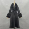 Boutique Gala HOT SALE 15 Colors Cashmere With Natural Real Fox Double Sided Sheep Wool Fur Coat With Real Fox Collar Winter Warm Custom Cashmere Outerwear Coat Evening Business Party Prom Celebrity Clothes