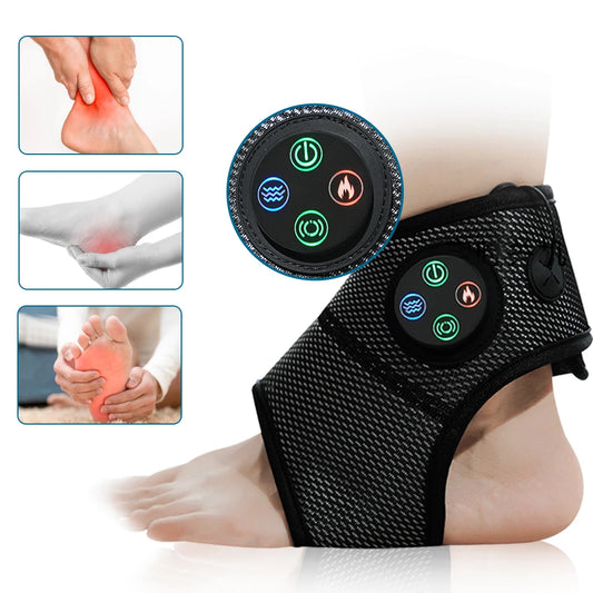 NEW Arrivals Smart Air Pressure Foot Massager Electric Ankle Brace Hot Compress Heating Multifunctional Vibration Pain Relief Health Care Accessories