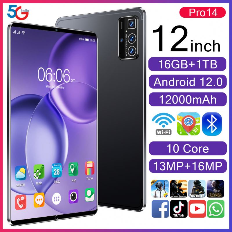 HOT SALE Smart 5G Tablet PC Elevate Your Learning and Office With 16GB Ram and 1TB Storage USB  New Tablets