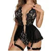 4 Colors S-XL Women's Sexy Lingerie Bodysuit Pink Lace Mesh Sheer Garter Ruffle Nightwear for Women for Honeymoon Night Ladies Sexy Lingerie Supplies