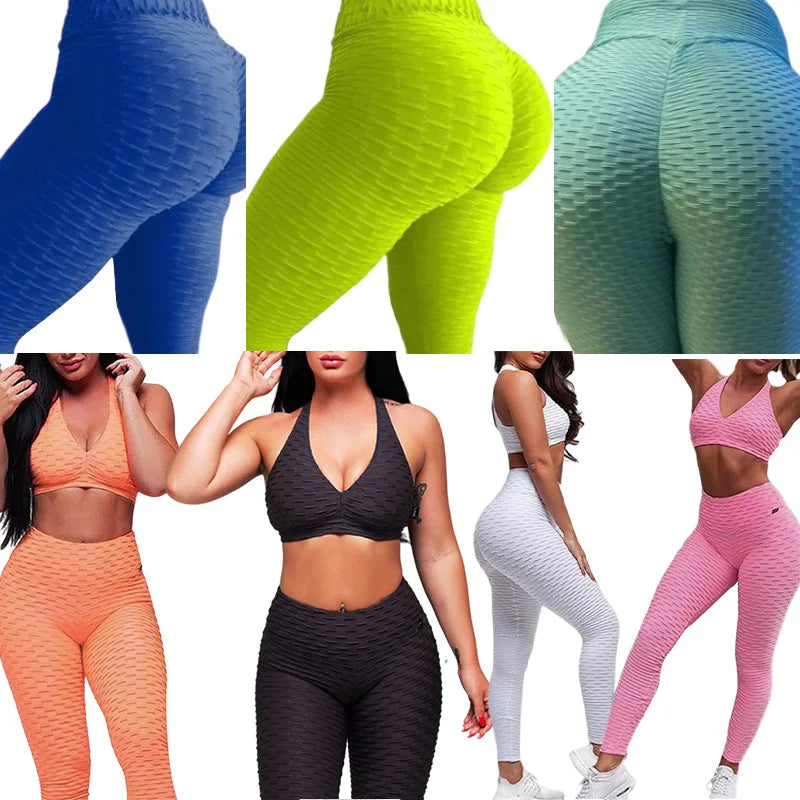 2 PCS Set 5 Colors High Waist Squat Proof Leggings Active Wear Sport Bra and Gym Pants Private Label Fitness Yoga Set Workout Sets for Women