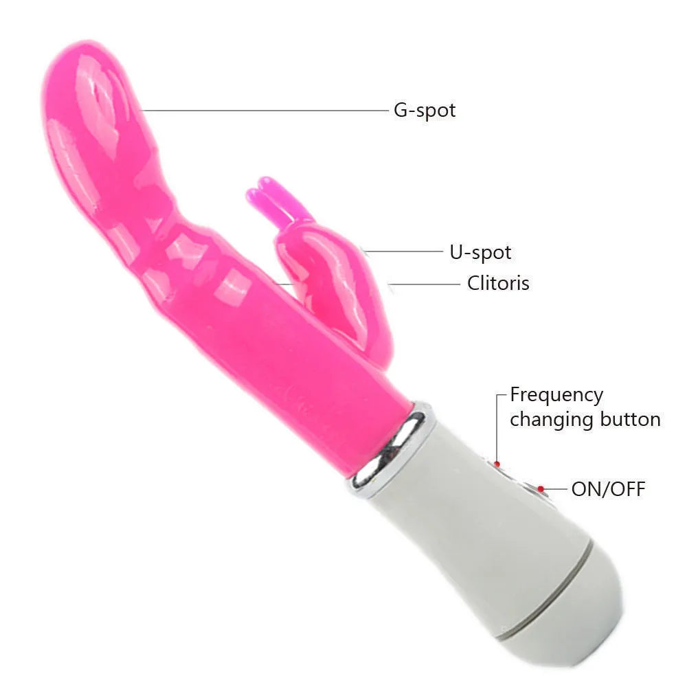 Strong G Spot Dildo Rabbit Vibrator for Women Dual Vibration Waterproof Masturbator Female Vagina Clitoris Massager Sex Toys