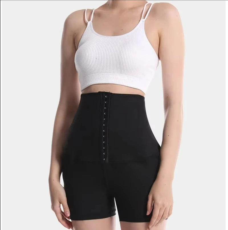 S-5XL Shorts and Long Tight Leggings Women's High Waist Compression Thermal Workout Exercise Body Shaper Tights Breasted Sweat Pants Shorts Sauna Suit for Home Use