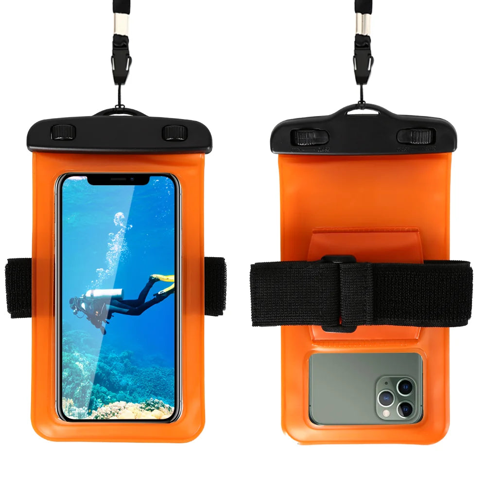 NEW Arrivals Universal Waterproof Phone Case Arm Band Bag For iPhone 13 12 11 Pro Max XR X XS 7 8 Plus Samsung S21 S22 Swim Water Proof Pouch Sports Supplies