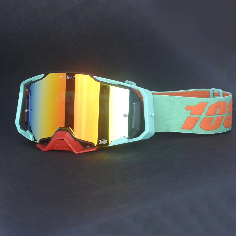28 Colors New Upgrade Version Motocross Motorcycle Goggles Off-Road Quick Release Helmet Eyewear Can be Equipped with Myopia Glasses  Riding Skiing Glasses