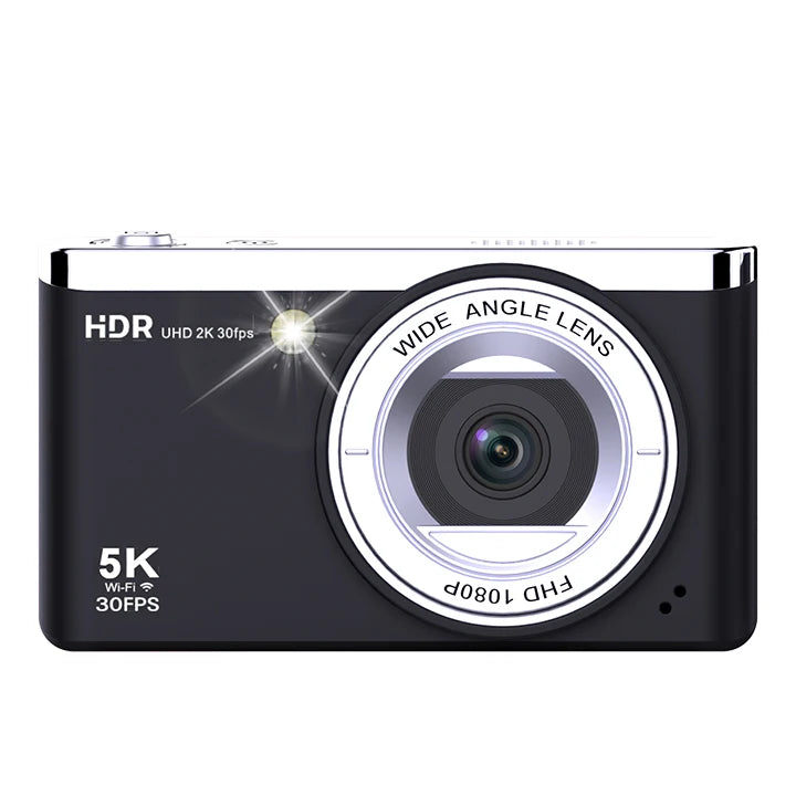 5K Digital Camera FHD 1080P Point and Shoot Camera with 32GB Card 16X Zoom Anti Shake Date Stamp Compact Camera Christmas Birthday Gifts