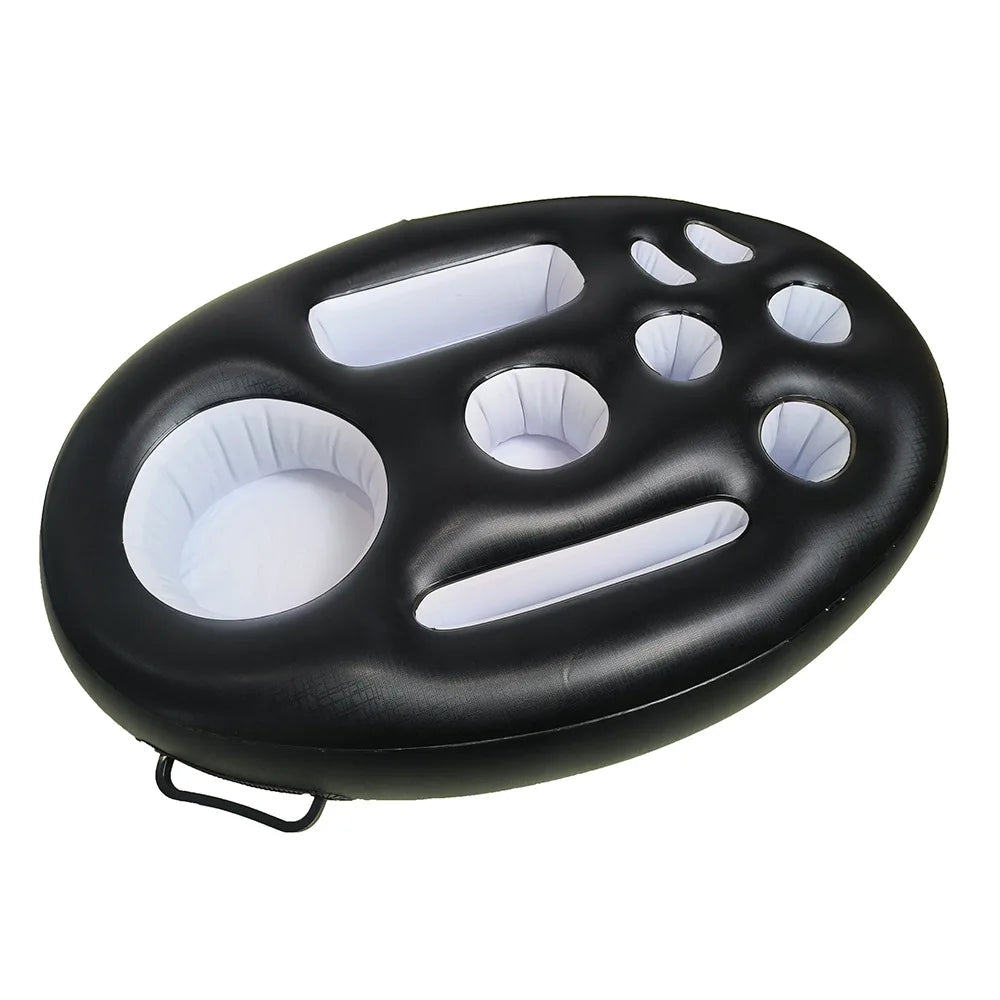 NEW 7 Colors Inflatable Durable Floating Pool Eight-Holes Tray Cup Holder 70x50cm Fits Phones PVC Outdoor Water Pool Beach Party -Cooled Beverage Swim Party Drinkware Accessories