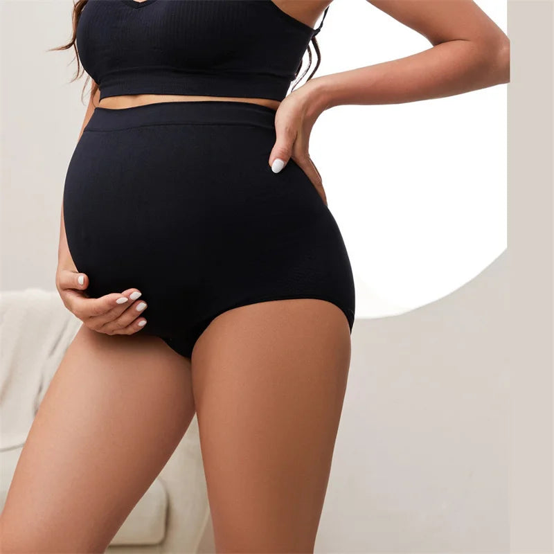 5 Colors  High Cut Seamless Anti-Bacterial 4 Seasons  Pregnant Women Panty Belly Lift Comfortable Underwear Maternity Clothes
