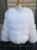 15 Colors S-2XL Luxurious Real Fox Fur Coat Women Cropped Natural Fur Jacket Customizable Real Fox Fur Coat Snow Outerwear Jackets Night Clubwear Prom Evening Party Winter Warm Ladies Luxury Apparel Supplies