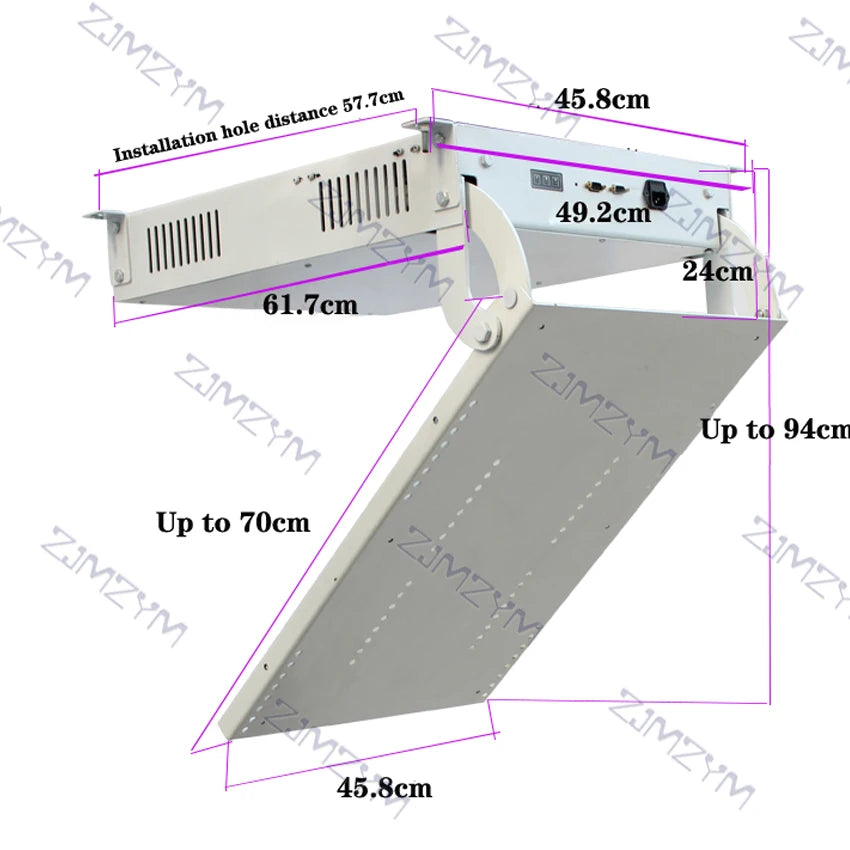 LCD TV Electric Ceiling Turner Inverted Hidden Ceiling Bracket Remote Telescopic Universal 26-100 inch 110V/220V Optional