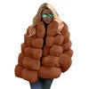 NEW Arrivals 10 Colors S-5XL Plus Size Luxury Fox Fur Winter Outfit Faux Fur Jacket Women Fur Coat Outerwear Jackets Night Clubwear Evening Party Luxury Coats Ladies Winter Apparel Supplies