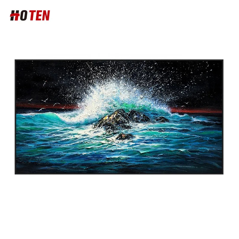 100% Pure Hand-Painted Oil Paints 5 Sizes (120x60cm) (280-140cm) Villa Home Living Room Wall Art Creative Decoration Custom Modern Canvas Handmade Abstract Landscape and Seascape Oil Painting