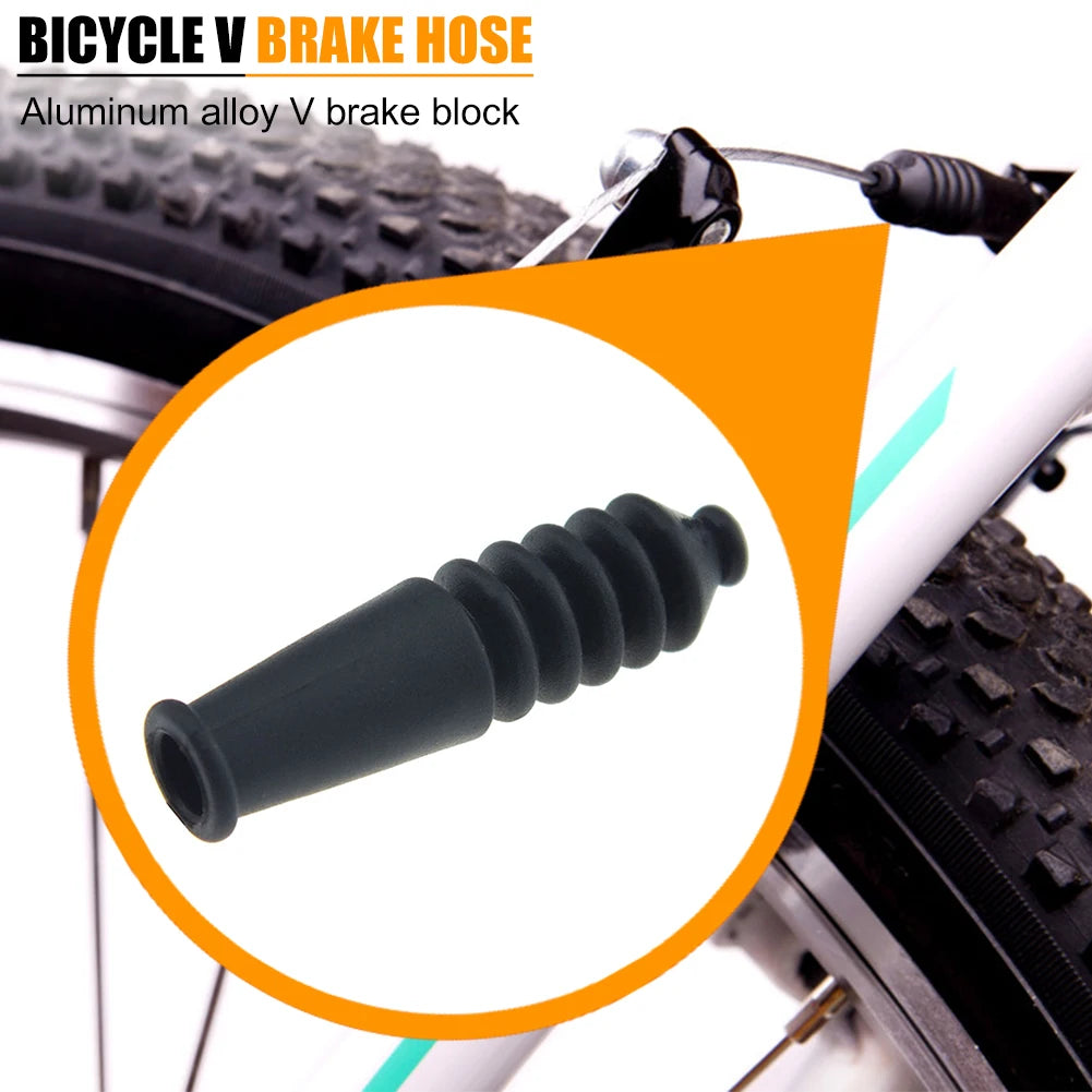 50-500Pcs Bicycle V Brake Inner Cable Rubber Boot Noodle Tube End Cap Replacement Dustproof waterproof Mountain Bike Accessories